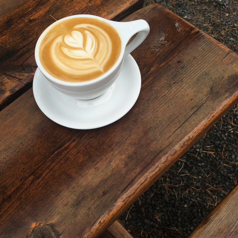 latte at Higher Grounds